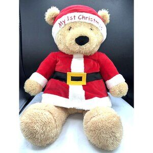GUND MY FIRST CHRISTMAS 14" SANTA PLUSH BEAR BABY'S FIRST TEDDY BEAR SOFT